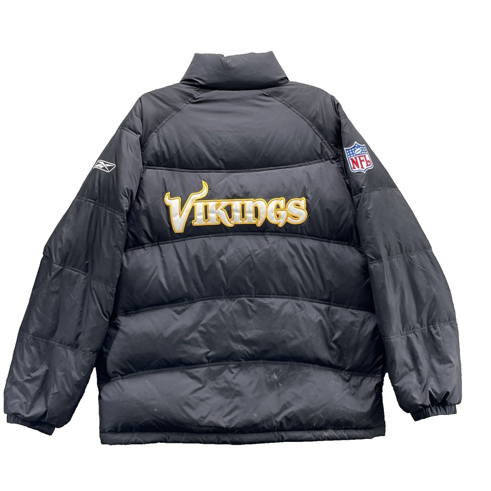 NFL Minnesota Vikings Goose Down Puffer Jacket Men's XL On Field Football Sports